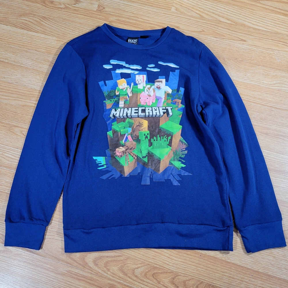 Blue Minecraft Kids Xl Sweatshirt